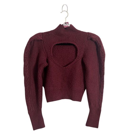 Express Womens Sweater Medium Knit Crop Cutout Pullover - Picture 1 of 2